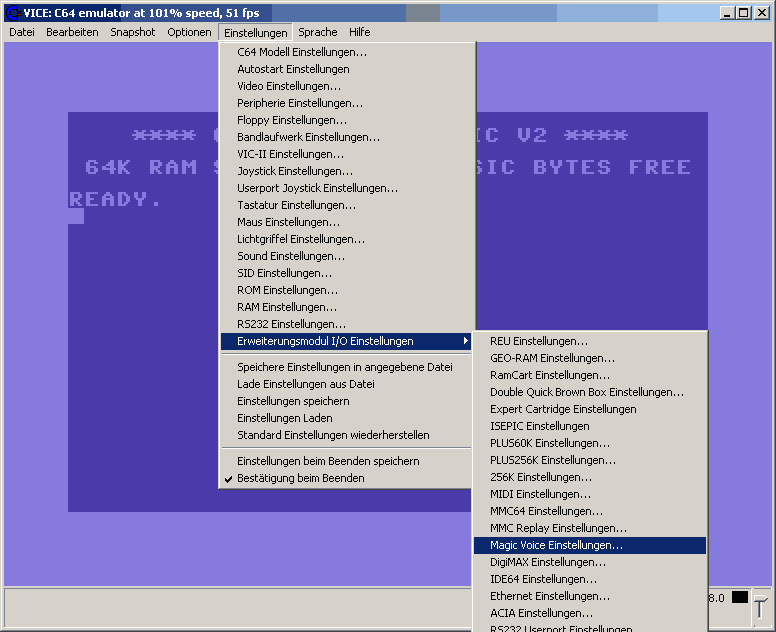 Magic Voice Einstellungen